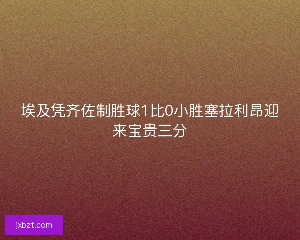 埃及凭齐佐制胜球1比0小胜塞拉利昂迎来宝贵三分